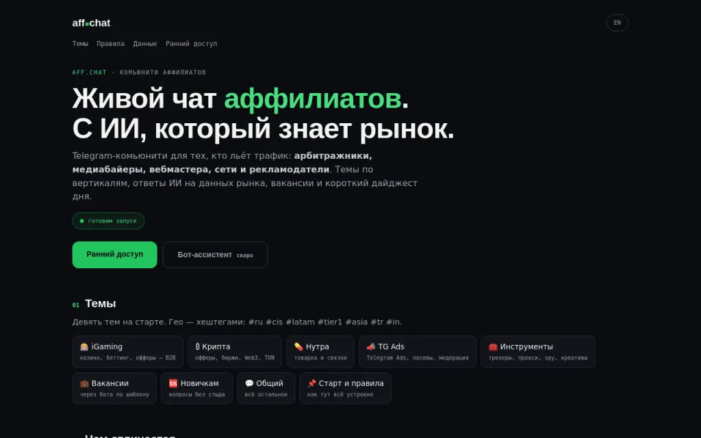 Превью сайта aff.chat